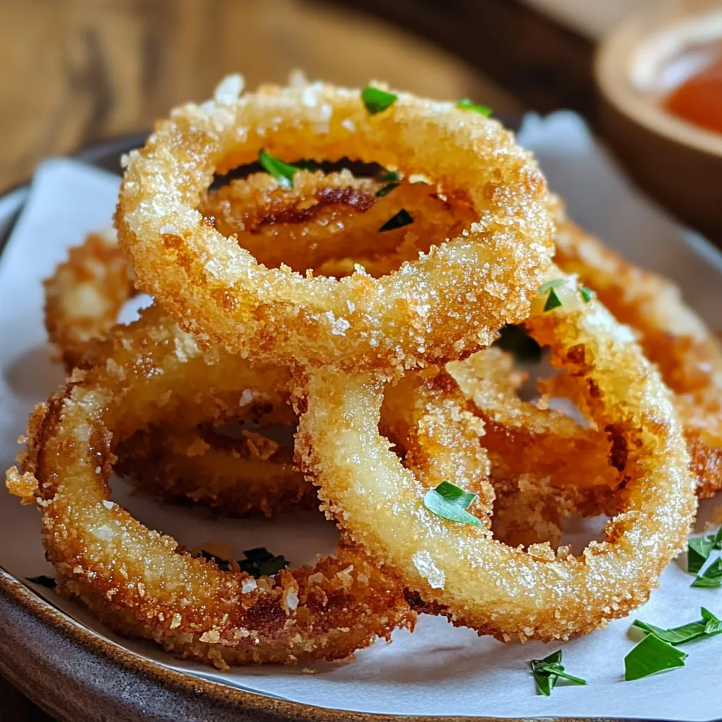 A plate of onion rings.