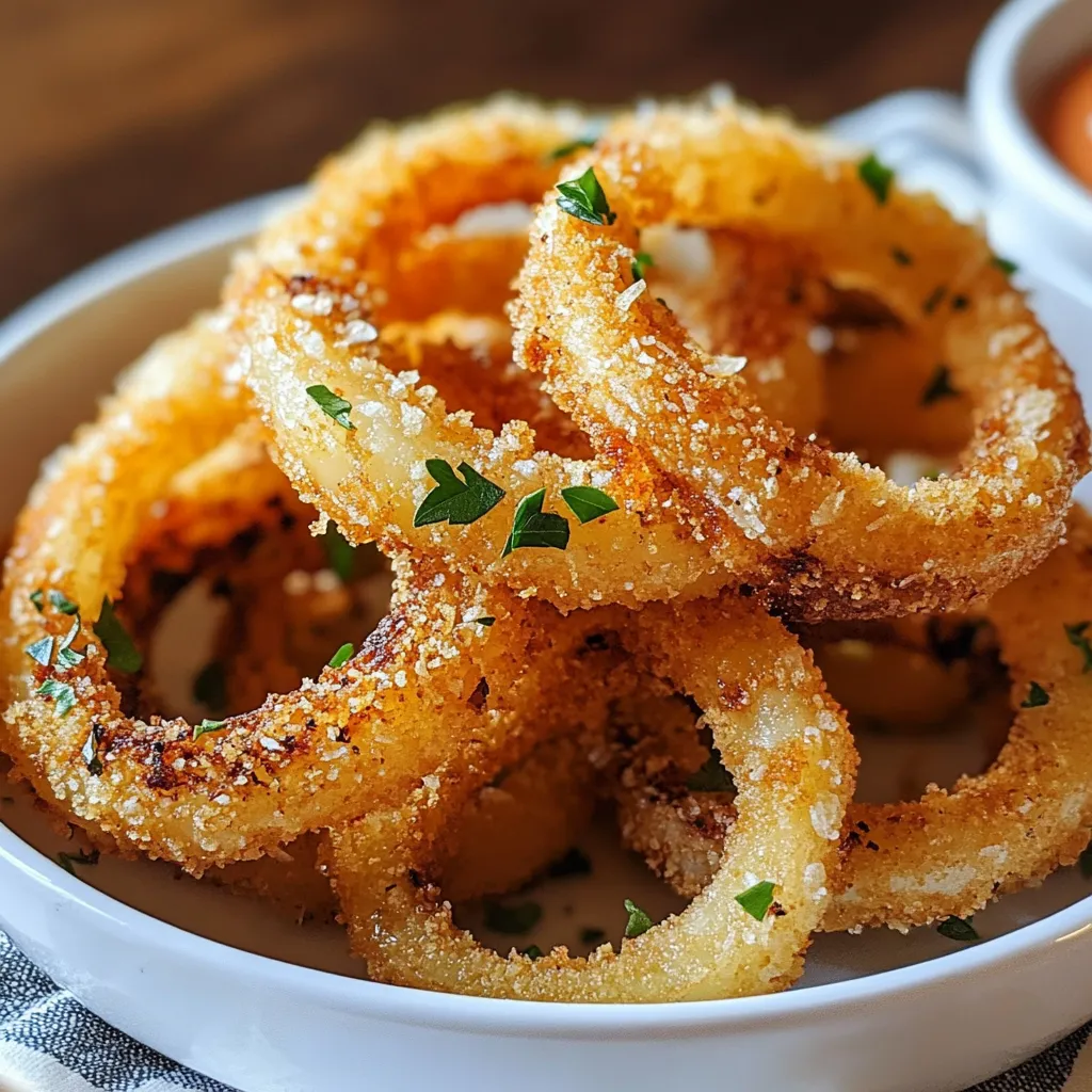 A bowl of onion rings.