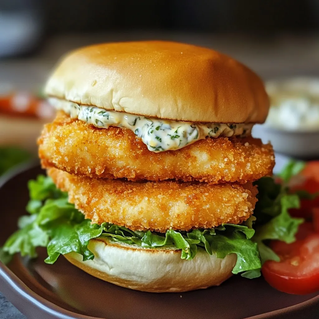 A bun with lettuce, mayo, and fish fillet.