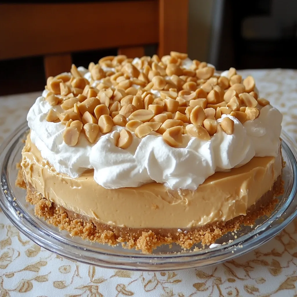 A slice of cake with peanut butter and white icing.