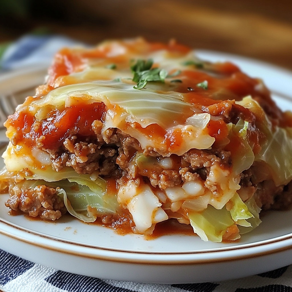 A steaming portion of casserole sitting alone on a plate.