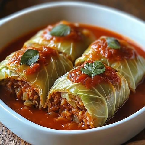 A dish filled with cabbage, meat, and sauce.
