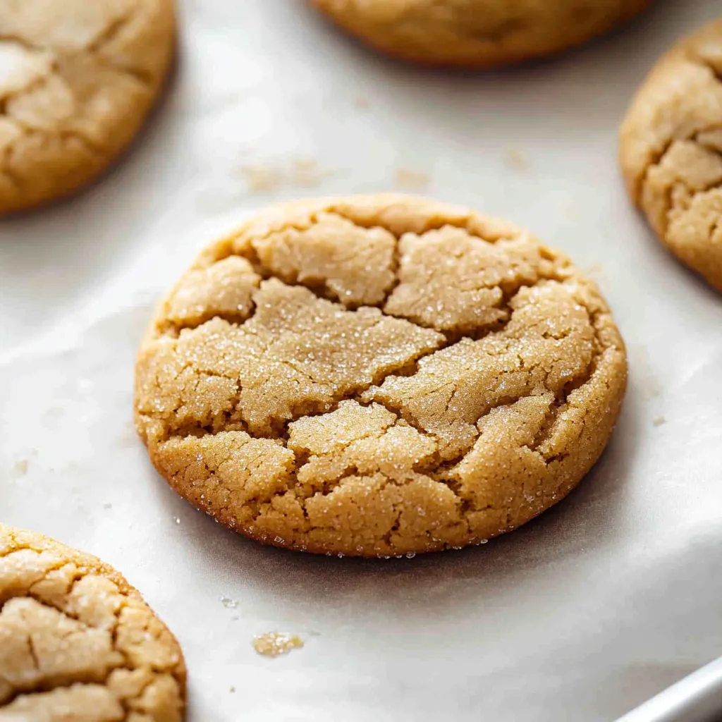A cookie with a cracked top.