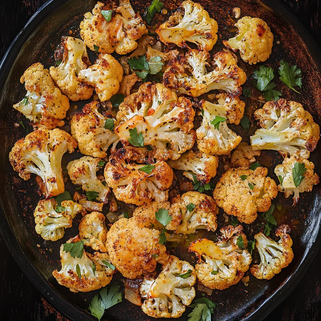 A plate of cooked cauliflower.