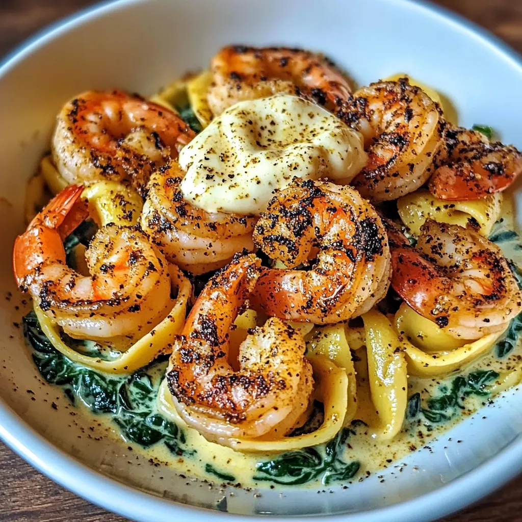 A bowl of shrimp and sauce.
