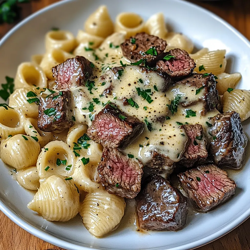 A bowl of pasta with meat and cheese.