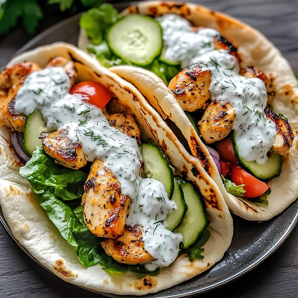 A plate of meal with grilled chicken wraps and veggies.