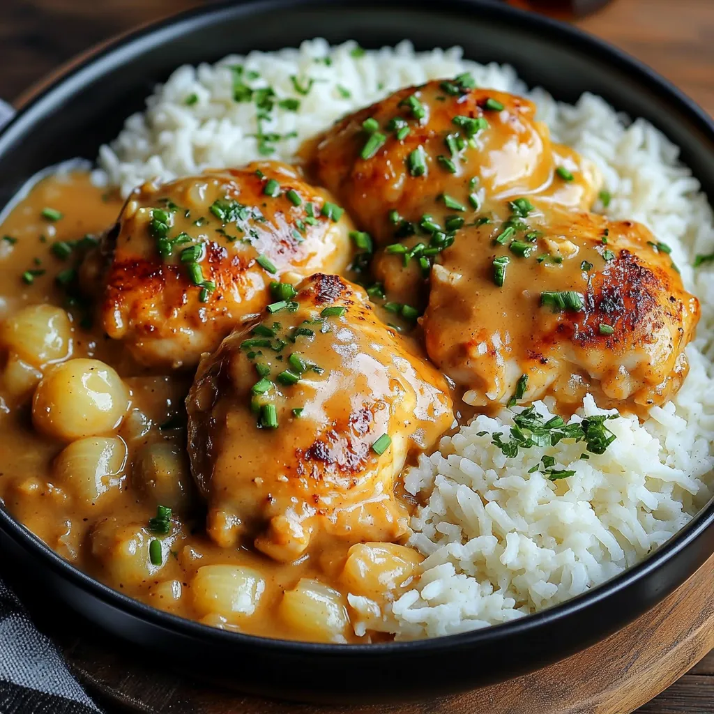 A plate of rice and chicken.