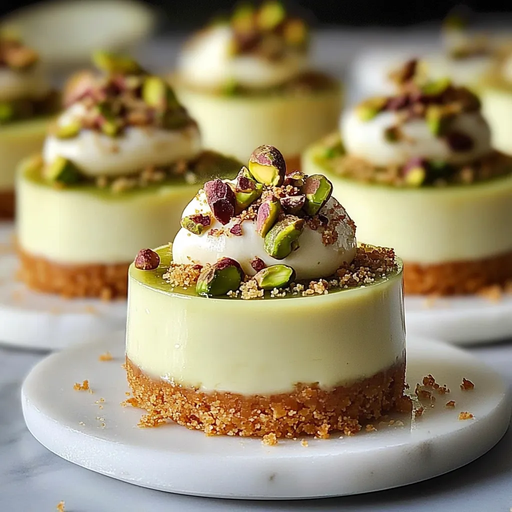 A creamy, nut-topped dessert in bite-size form.