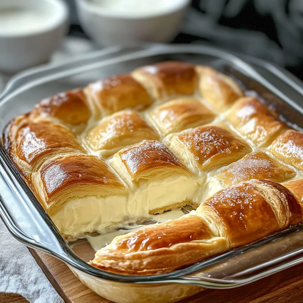 A dish of food with a white sauce.