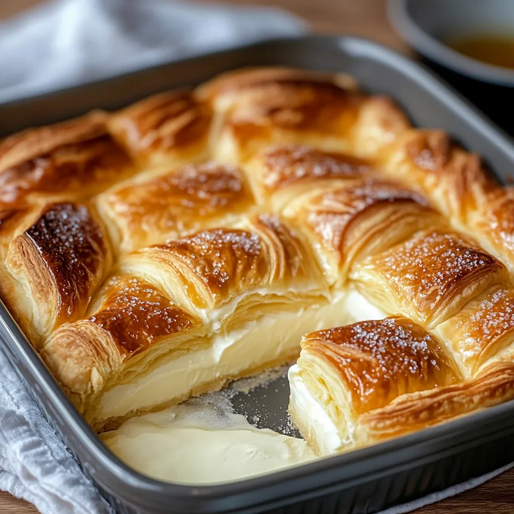 A pan of croissants with butter.