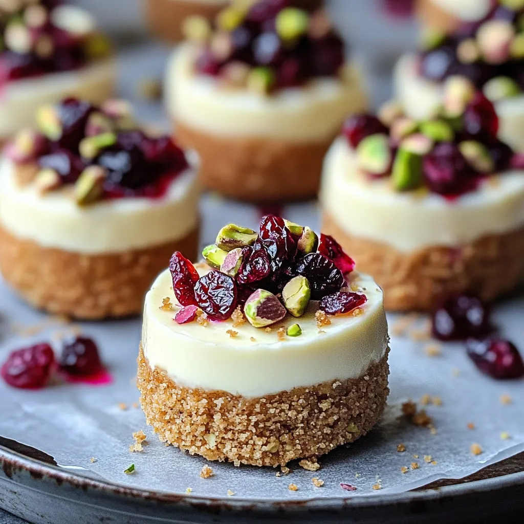 A plate of desserts with a white and red topping.