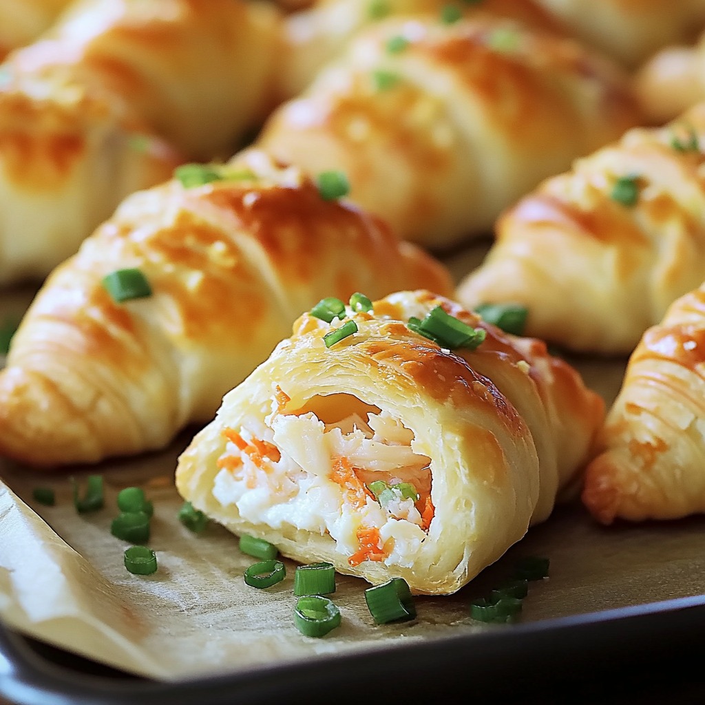 A tray of food with a pastry and vegetables.