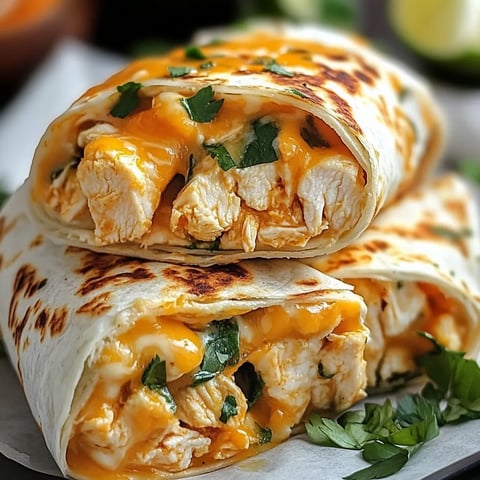 A plate with a toasted wrap and a dip bowl.